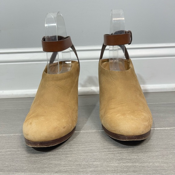 Rag & Bone Kenny Nubuck Ankle Strap Slide Camel 37 7 Boho Western Southwestern - Picture 6 of 16